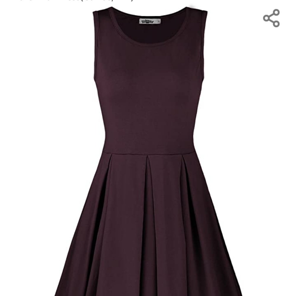 Sleeveless casual cotton flair dress